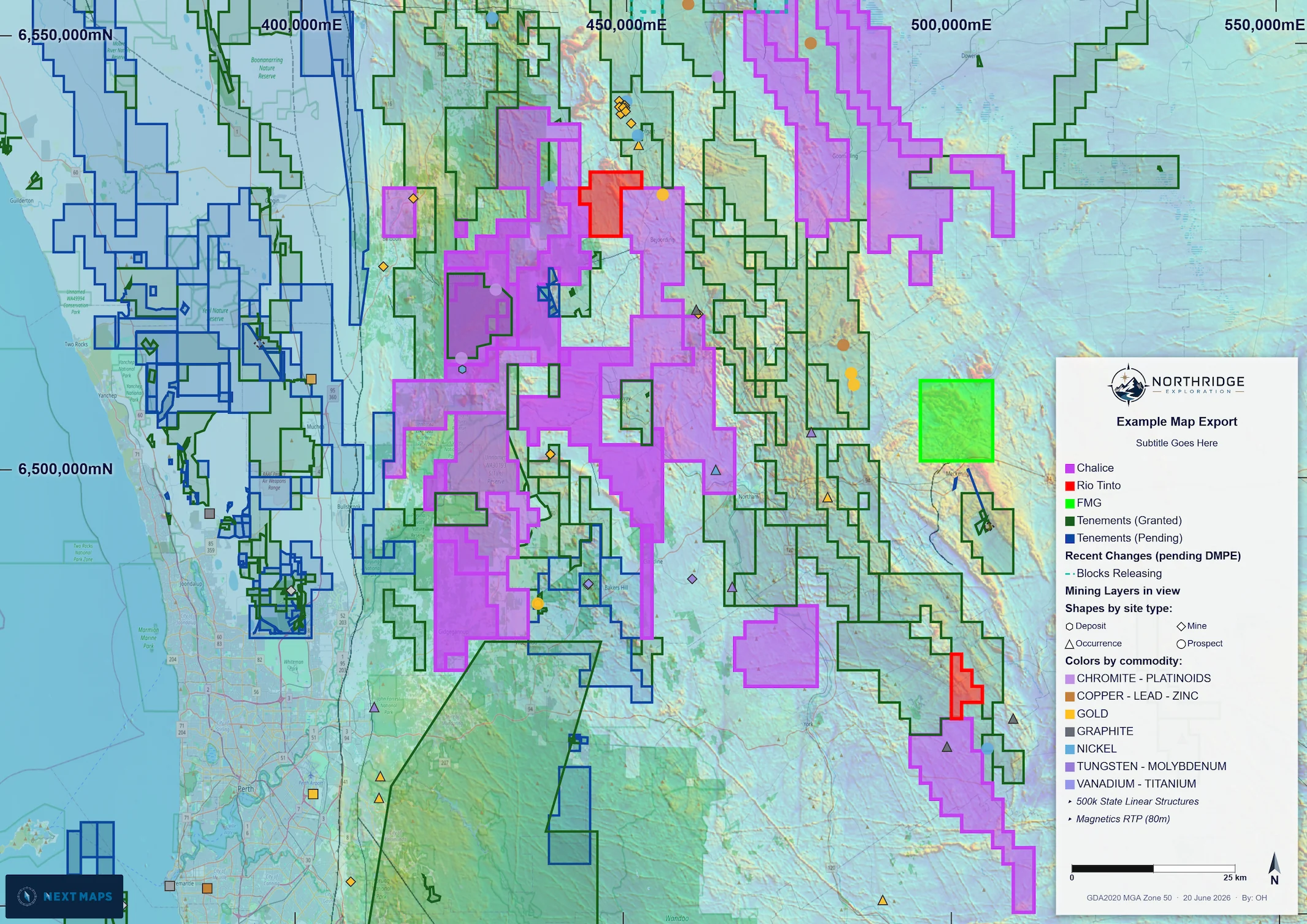 An ASX-quality project map exported from NextMaps
